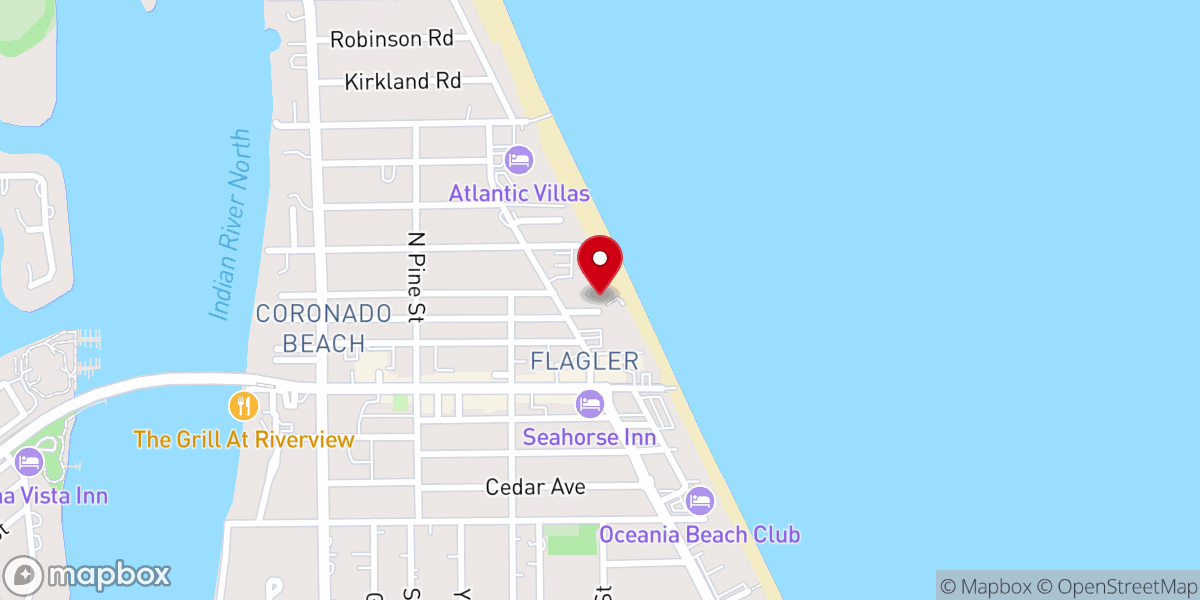 Map showing location of Esther Street Beachfront Park