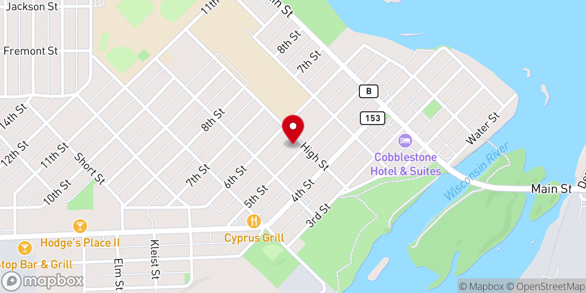 Map showing location of Cornerstone Church