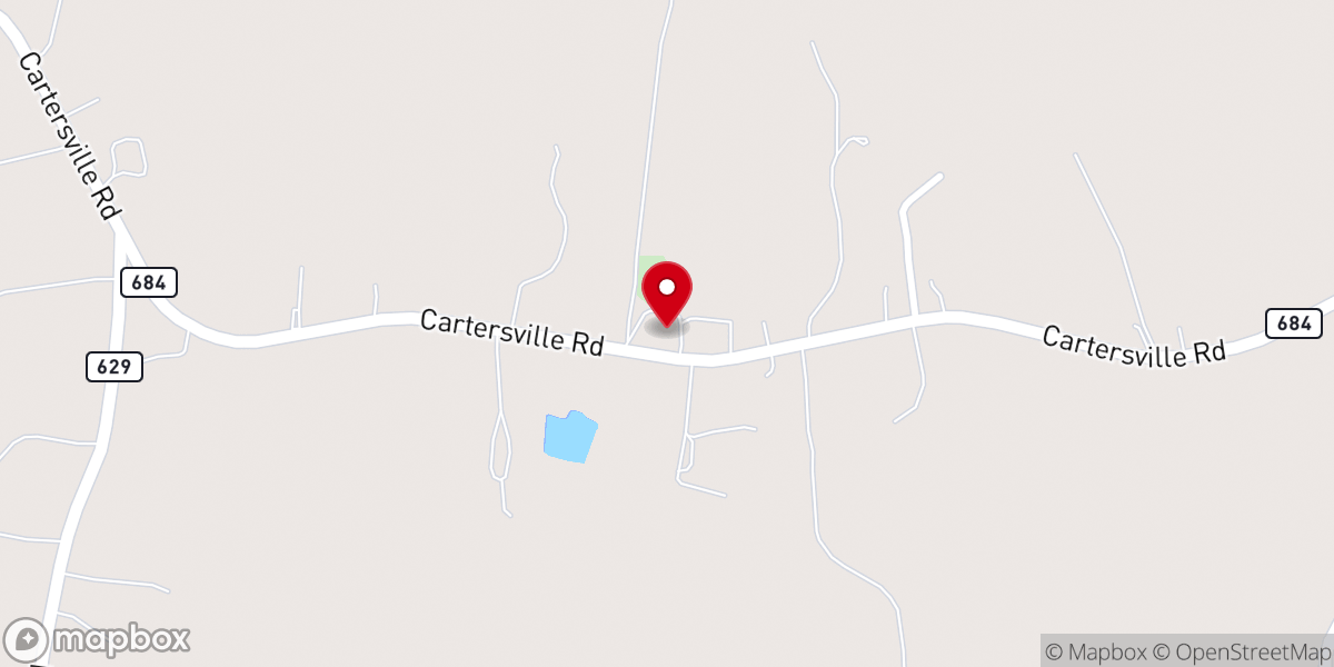 Map showing location of Little Zion Baptist Church