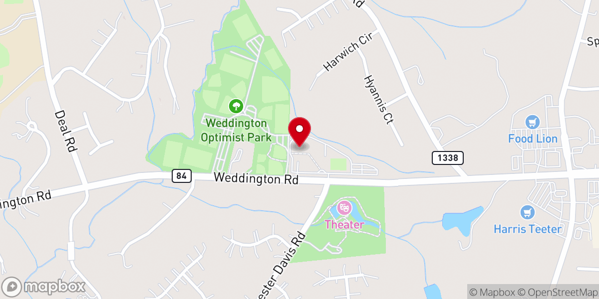 Map showing location of Southbrook Church