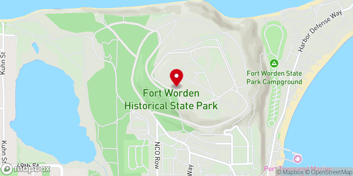 Map showing location of Fort Worden Historical State Park