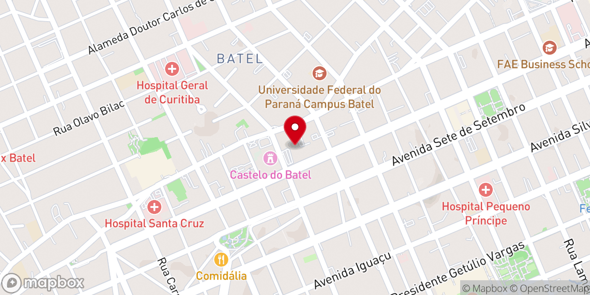 Map showing location of Livraria Evangélica de Curitiba - Primeira Igreja Batista de Curitiba