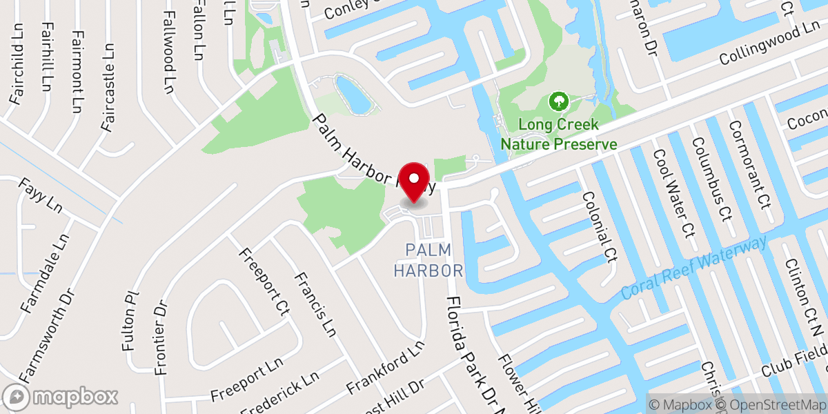 Map showing location of Trinity Presbyterian Church
