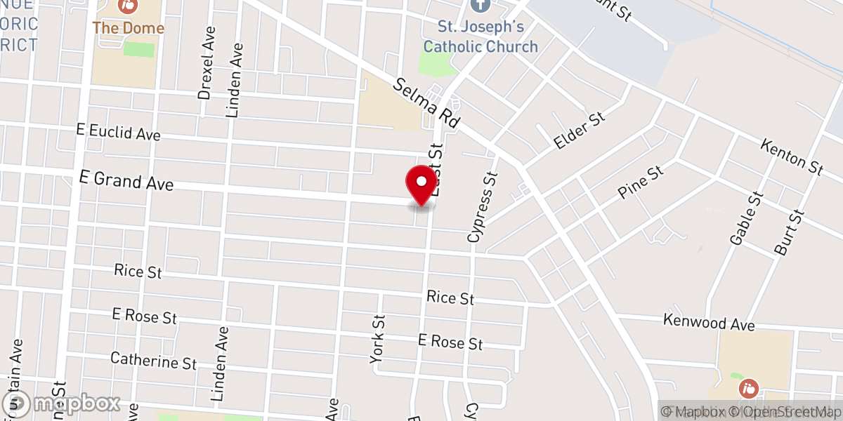 Map showing location of Church of God