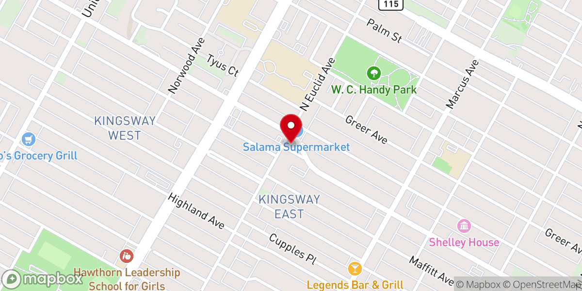 Map showing location of Solomon Temple Missionary Baptist Church