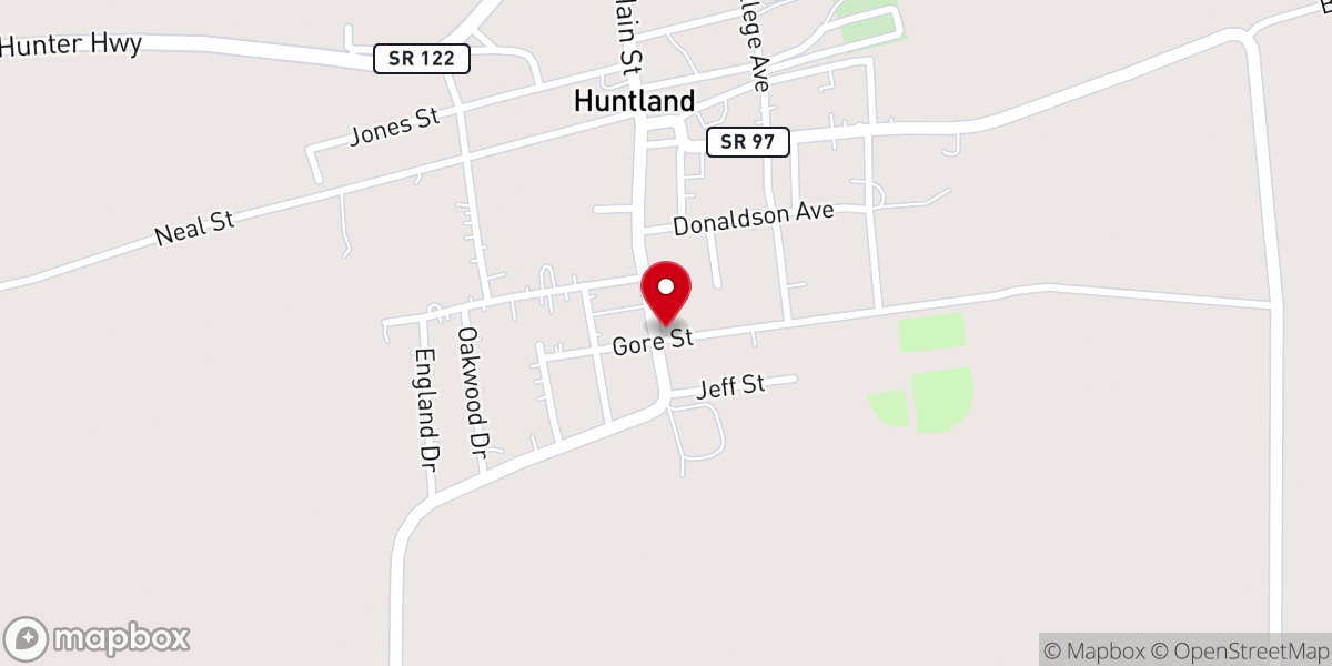 Map showing location of New Covenant Outreach Church
