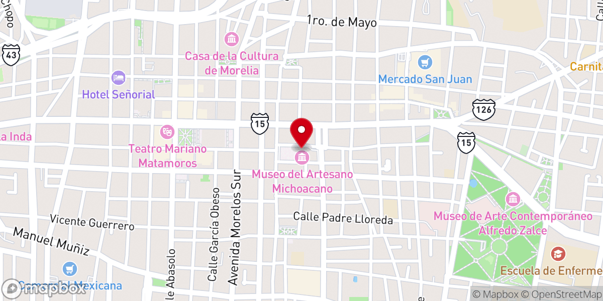 Map showing location of Centro Morelia