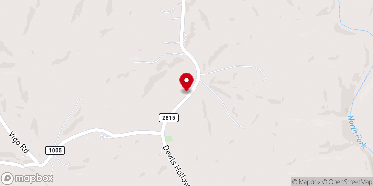 Map showing location of Mount Zion Church