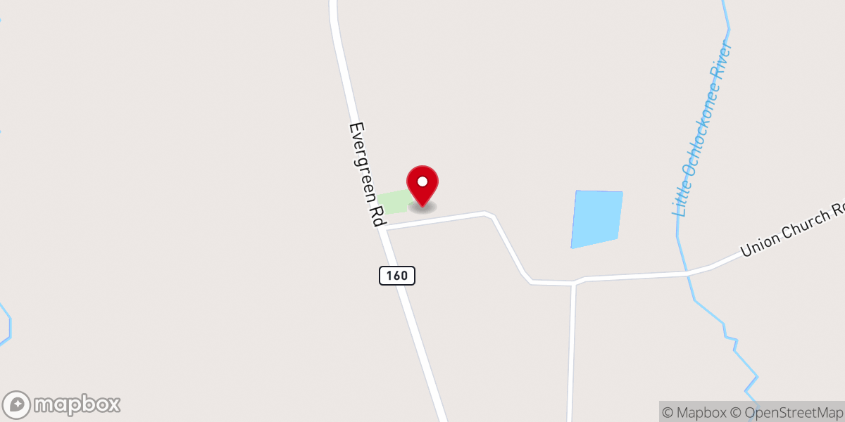 Map showing location of Union Church