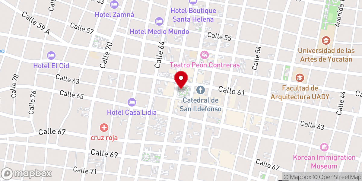 Map showing location of Letras Mérida