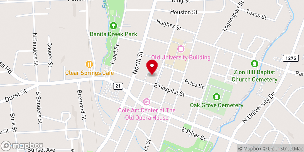 Map showing location of First United Methodist Church