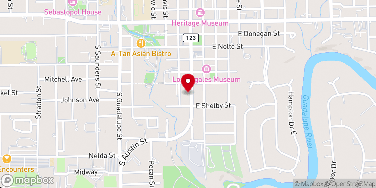 Map showing location of Catholic Daughters of America