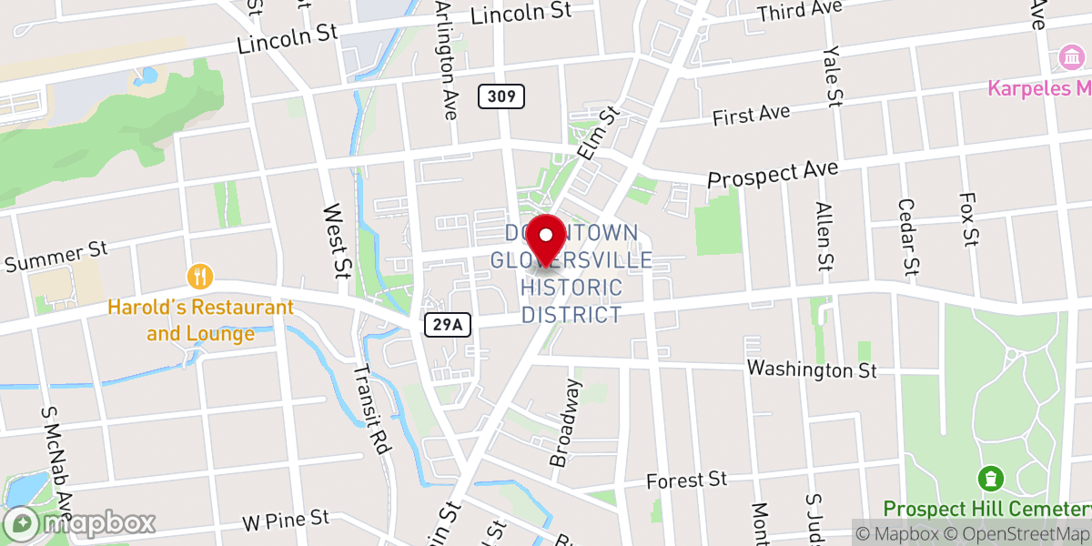 Map showing location of Harrison Family Dentists - Gloversville
