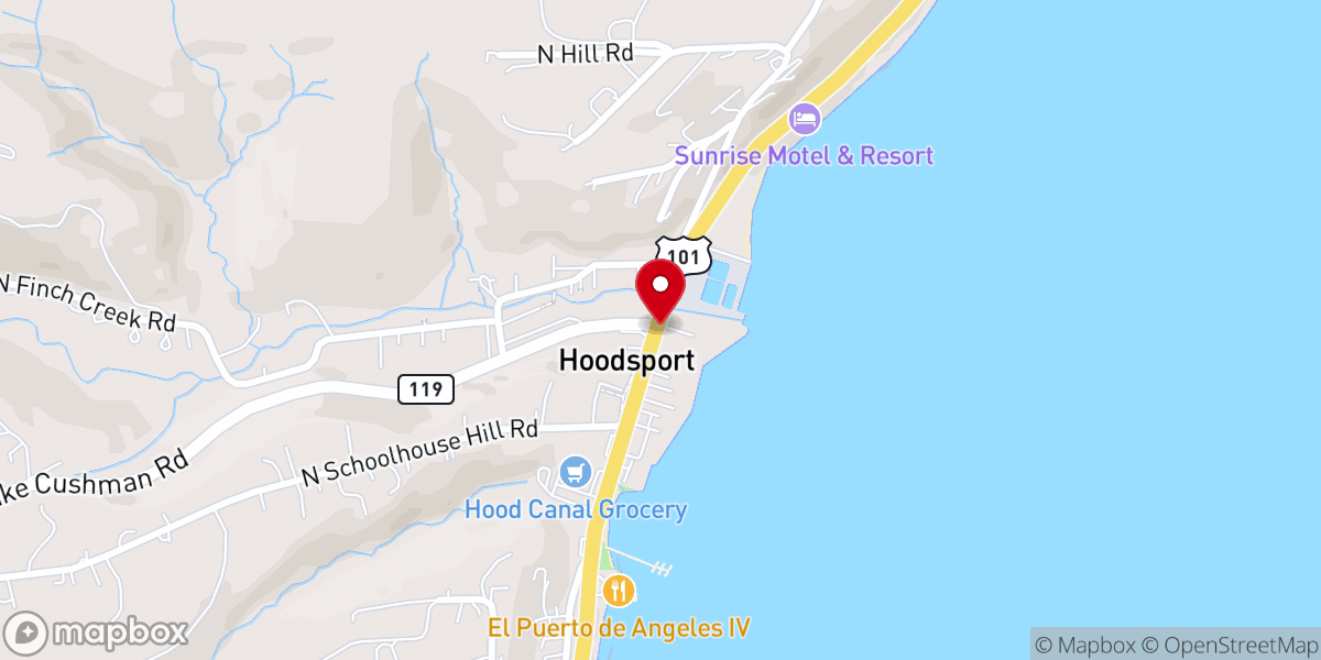 Map showing location of Skokomish Indian Assembly-God