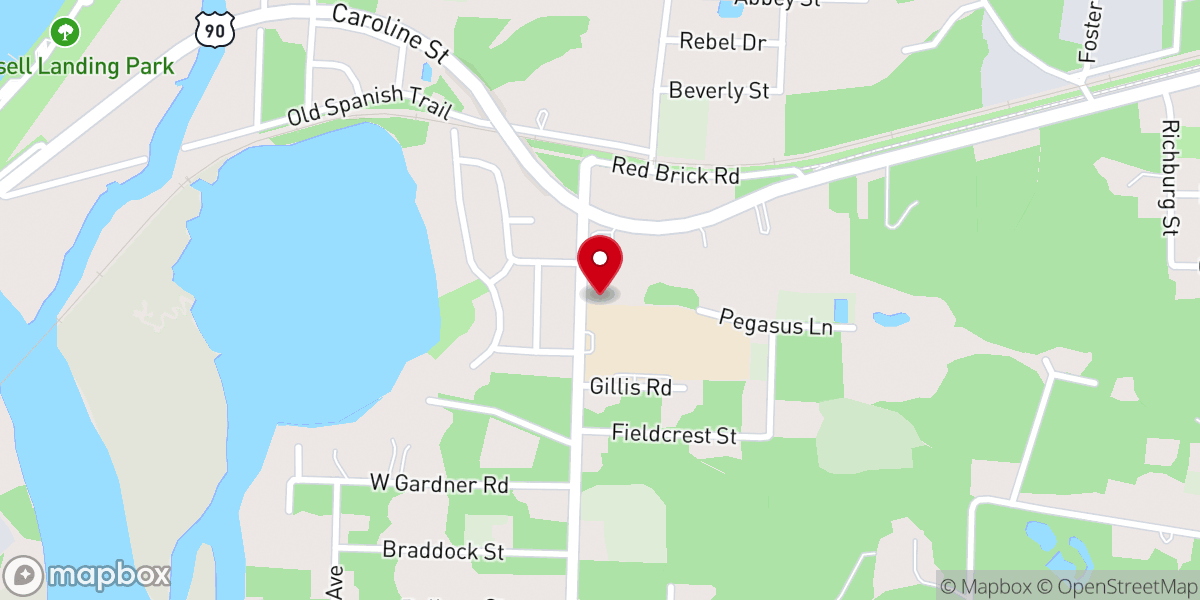 Map showing location of East Milton Assembly of God