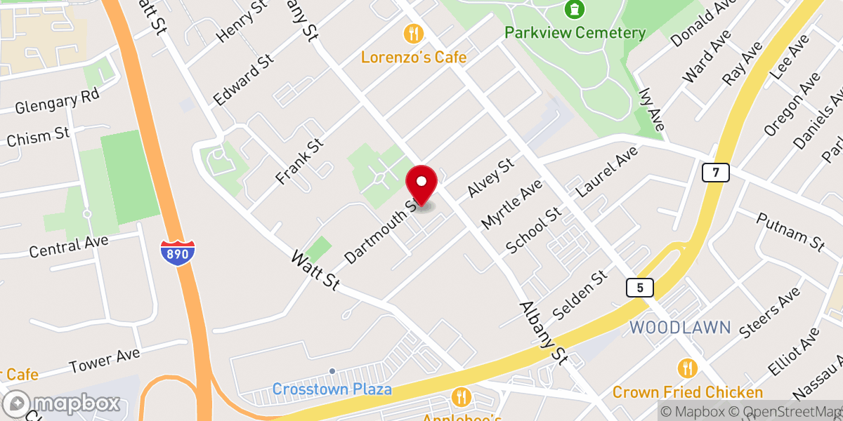 Map showing location of Liberty Church