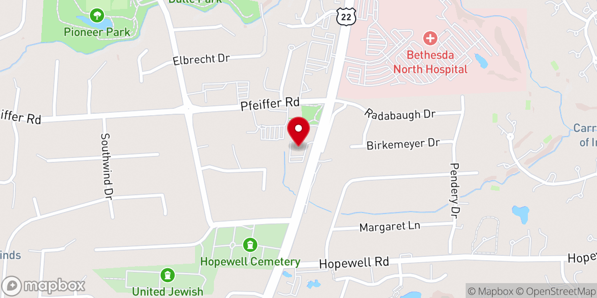 Map showing location of St. Barnabas Episcopal Church