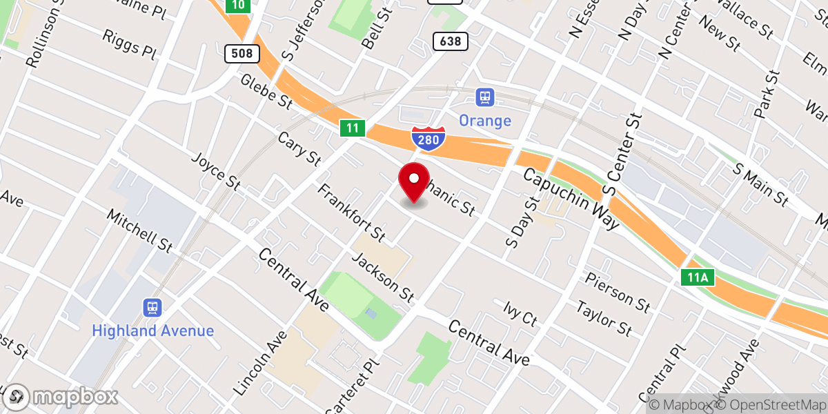 Map showing location of Rehoboth Deliverance Temple Inc