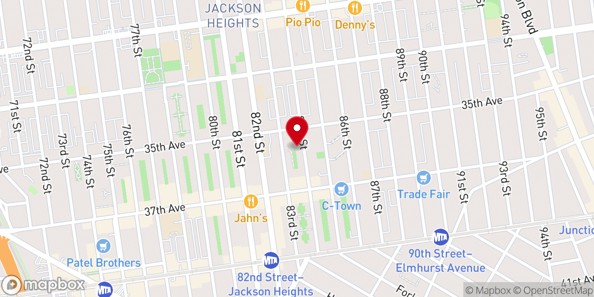 Map showing location of Jackson Heights Meditation Inc
