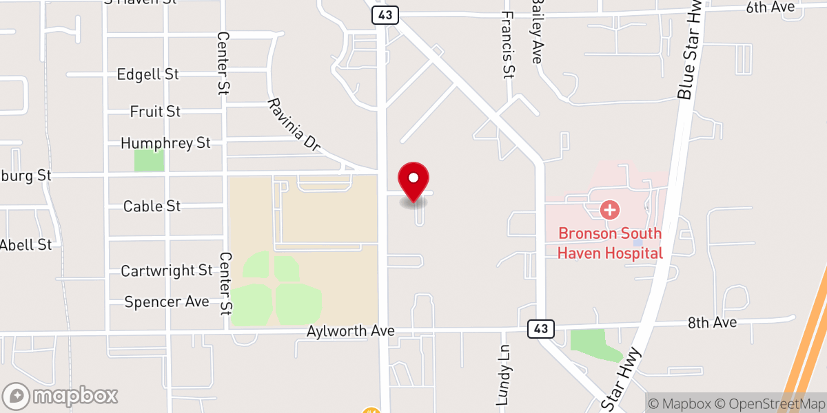 Map showing location of St Paul Lutheran School