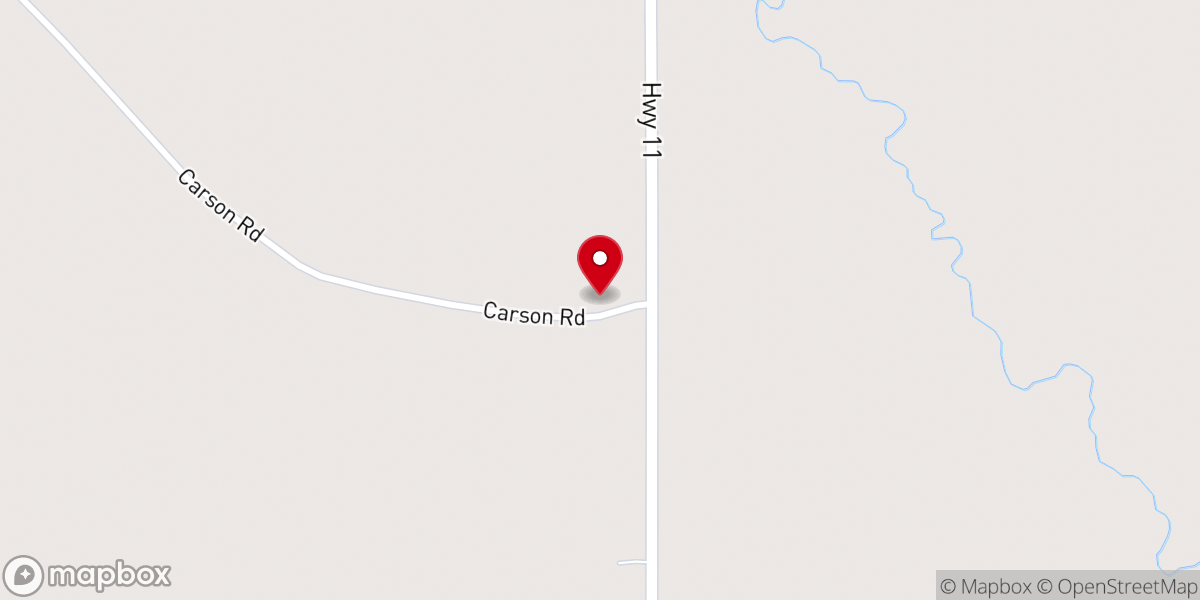 Map showing location of Cedar Creek Bible Church