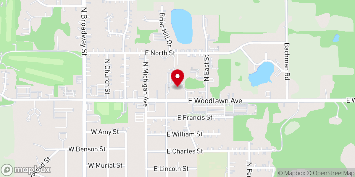 Map showing location of E-Z Way Driver Testing