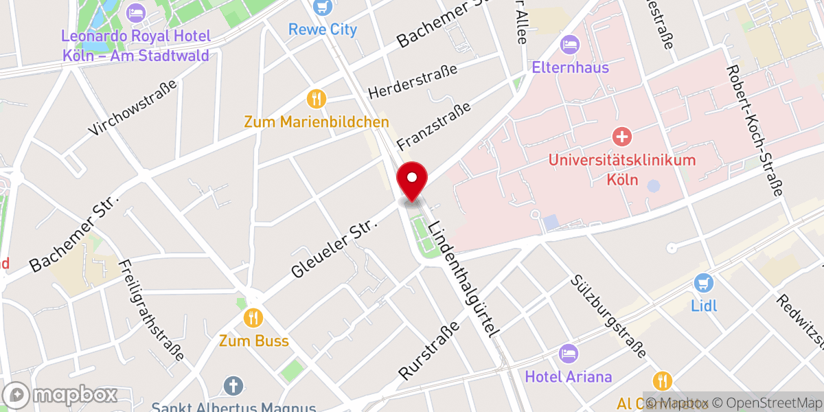 Map showing location of Paul-Gerhardt-Kirche