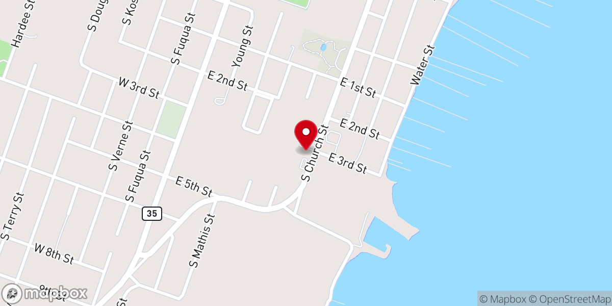 Map showing location of The American Legion Post 363