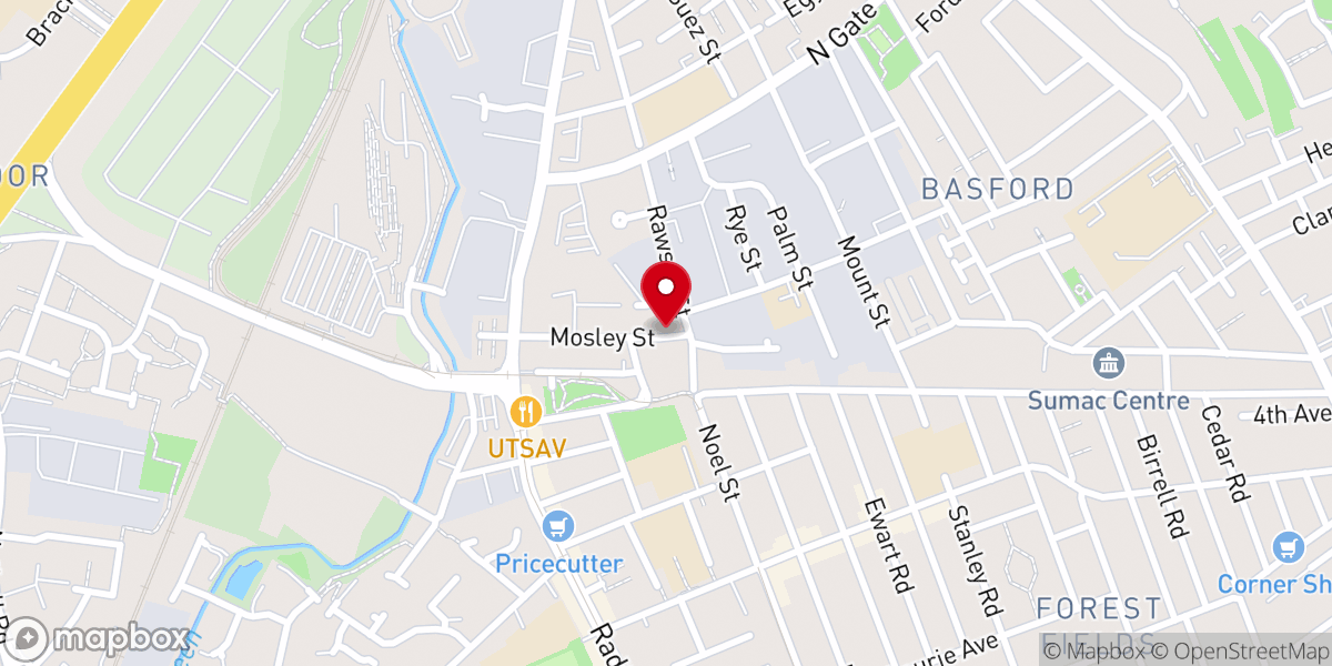 Map showing location of Anchor Point Church - Nottingham