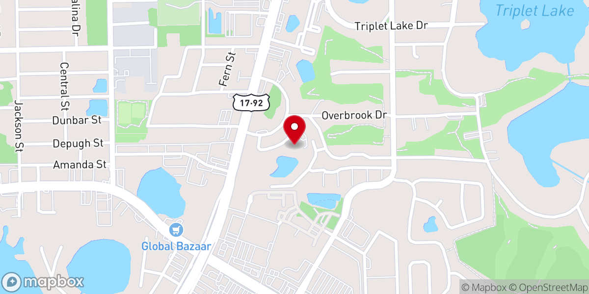 Map showing location of Ascension Lutheran Church