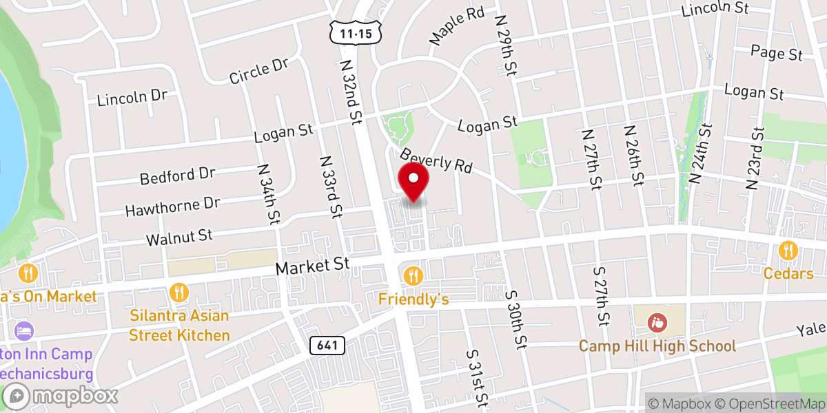 Map showing location of United Church of Christ Homes
