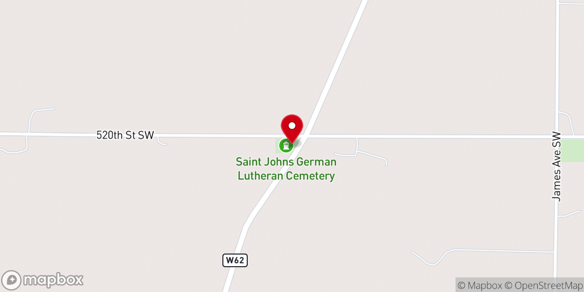 Map showing location of Saint Johns Church