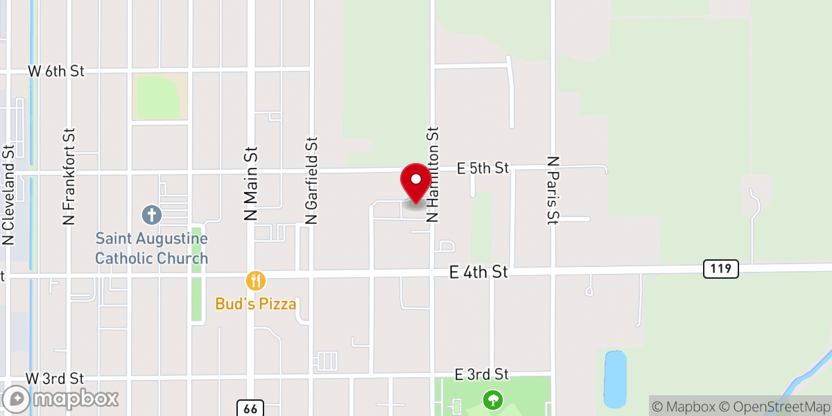 Map showing location of Calvary Chapel Baptist Church - Food Distribution Center