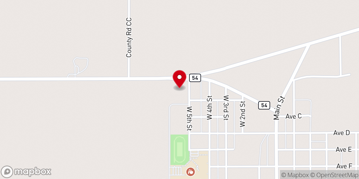 Map showing location of Sacred Heart Catholic Church