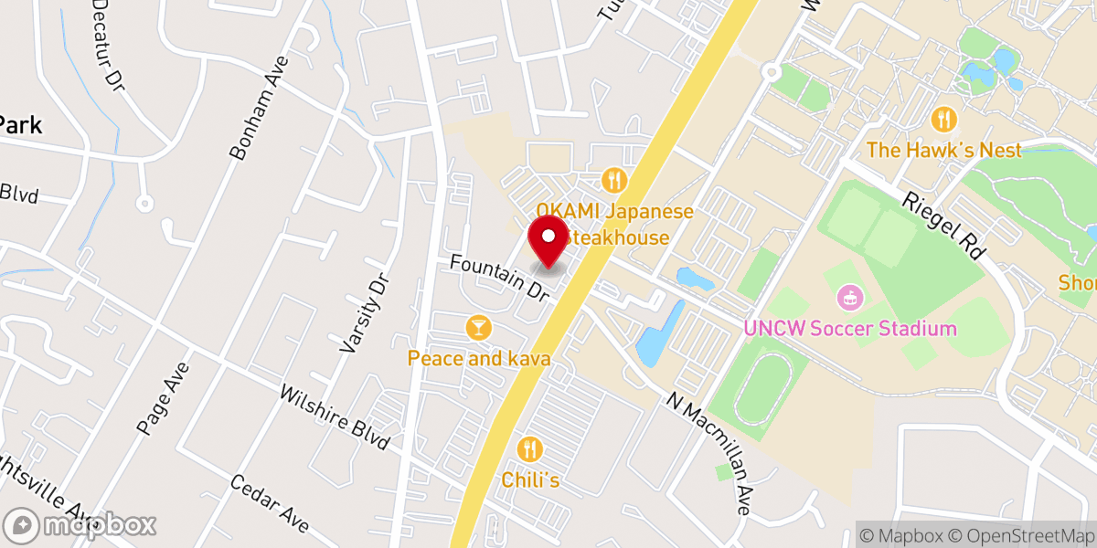 Map showing location of Live Oak Church
