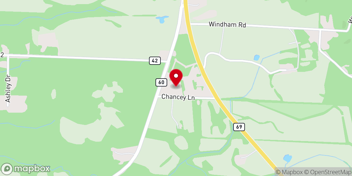 Map showing location of Community Baptist Church