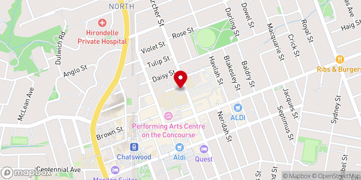 Map showing location of Our Lady of Dolours Catholic Church