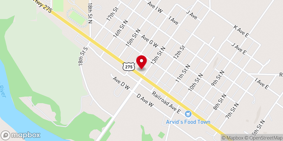 Map showing location of St Paul Lutheran Church
