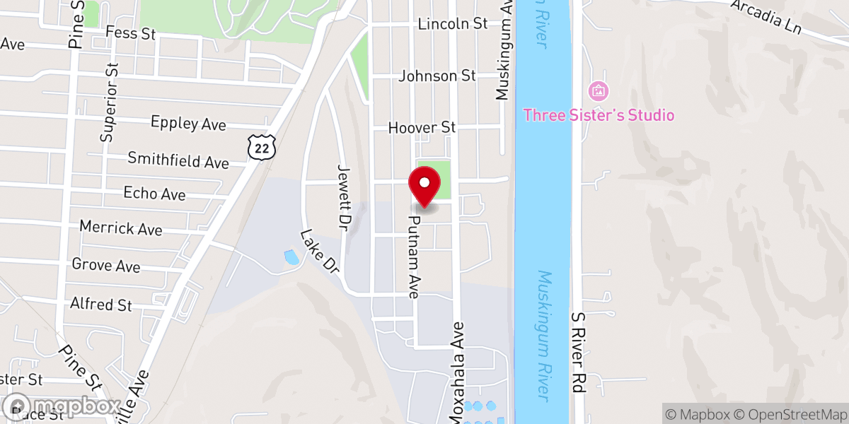 Map showing location of Bethel Community Center