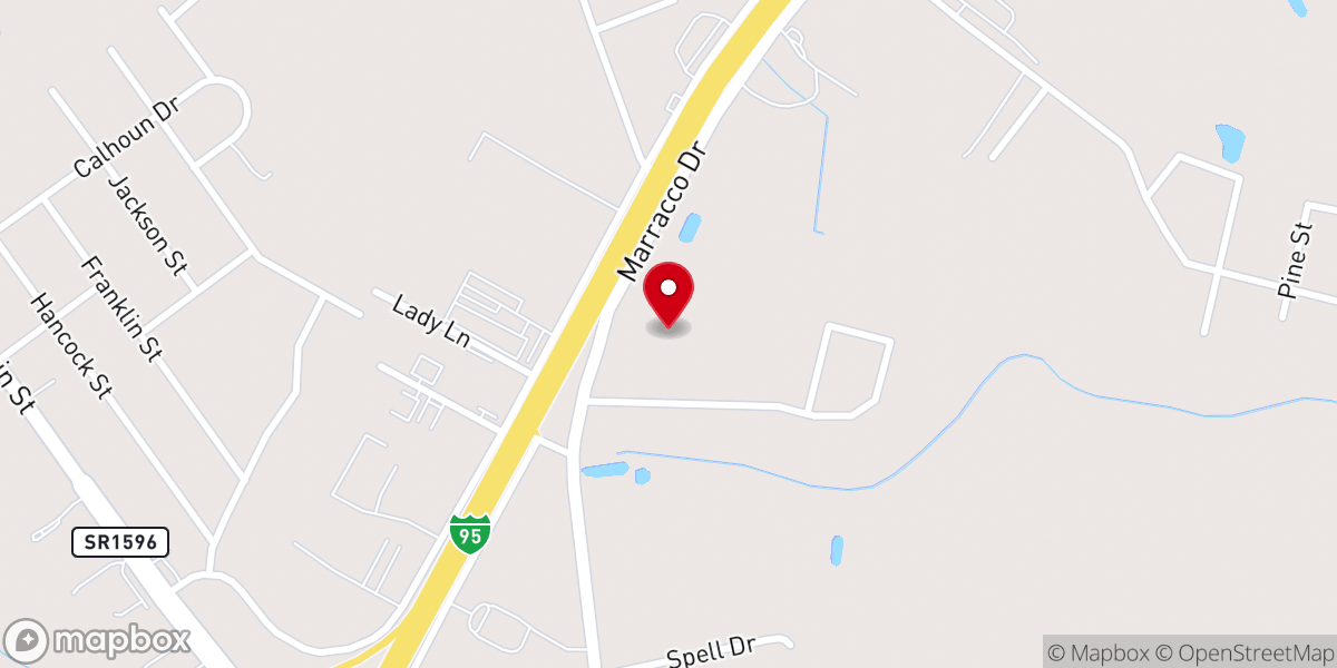 Map showing location of Big Rockfish Church