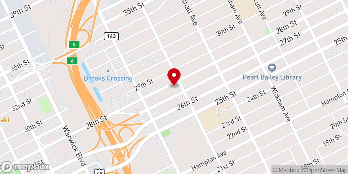 Map showing location of Greater Walters African Methodist Episcopal Zion Church