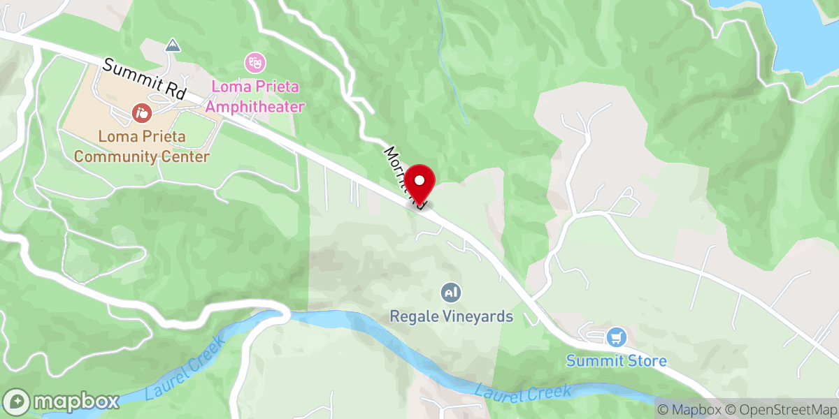 Map showing location of Loma Prieta Church