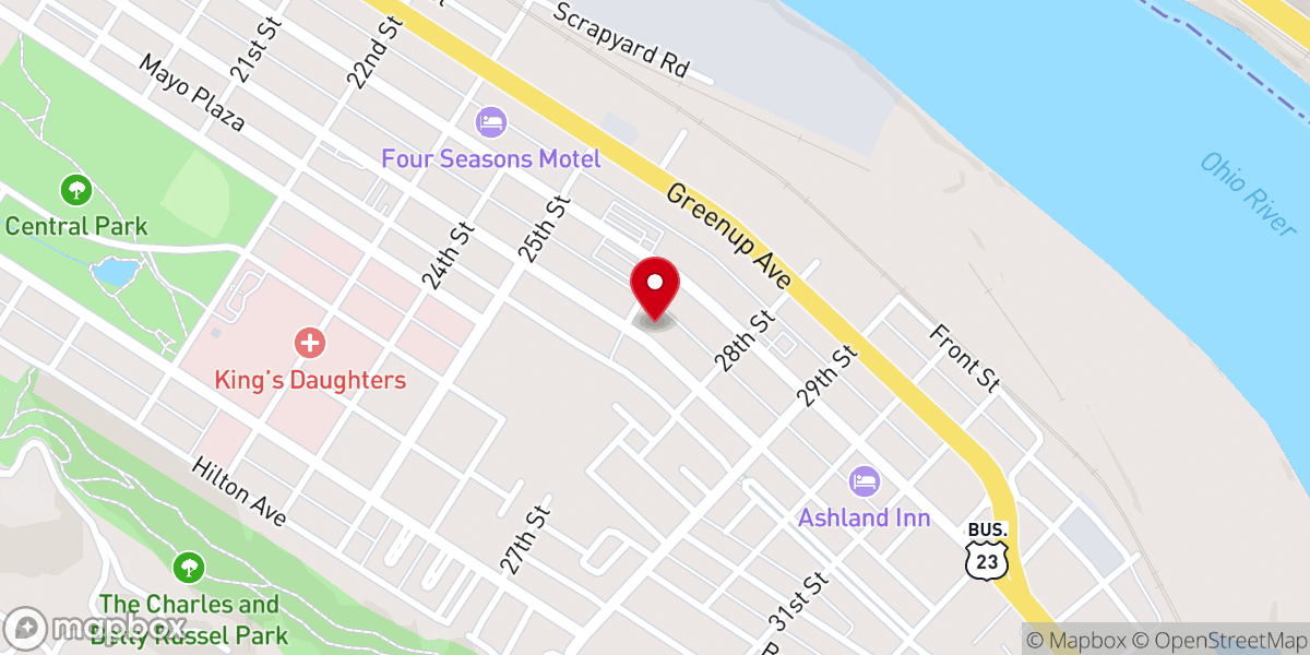 Map showing location of New Hope Baptist Church