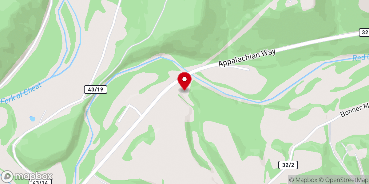 Map showing location of Dry Fork Assembly of God Fellowship Center
