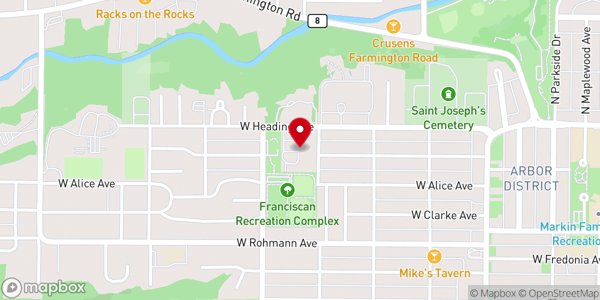 Map showing location of Immaculate Conception Convent