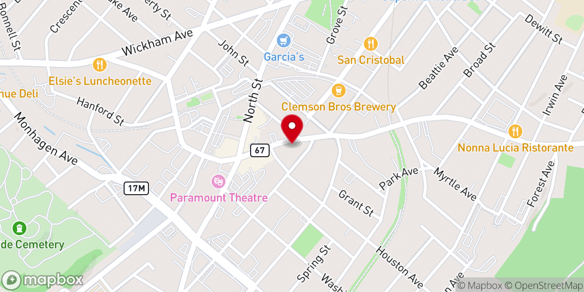 Map showing location of Iglesia Pentecostal Ebenezer