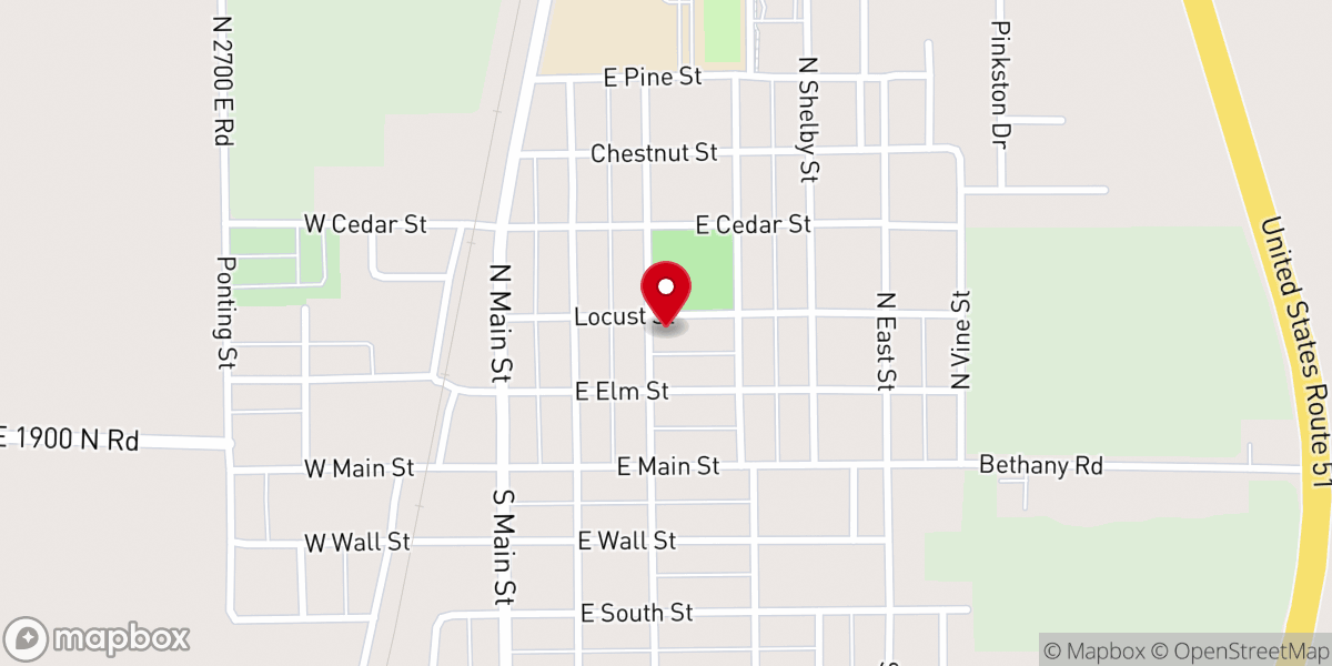 Map showing location of First United Methodist Church