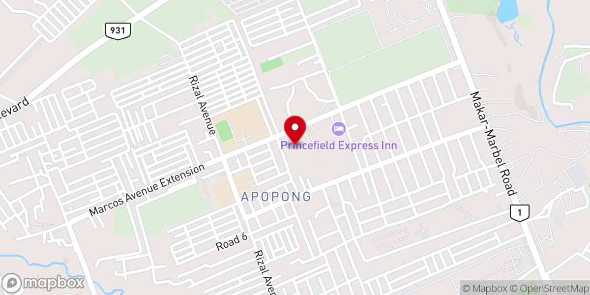 Map showing location of St. Gabriel of Our Lady of Sorrows Parish