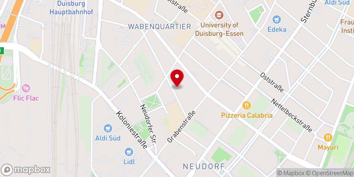 Map showing location of Gemeindehaus Gustav-Adolf-Str. - Ev. Gemeinde Duisburg Hochfeld-Neudorf