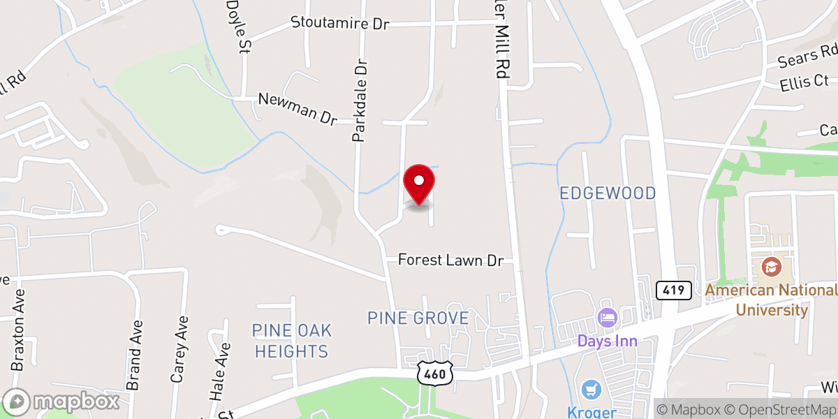 Map showing location of Abundant Life Church